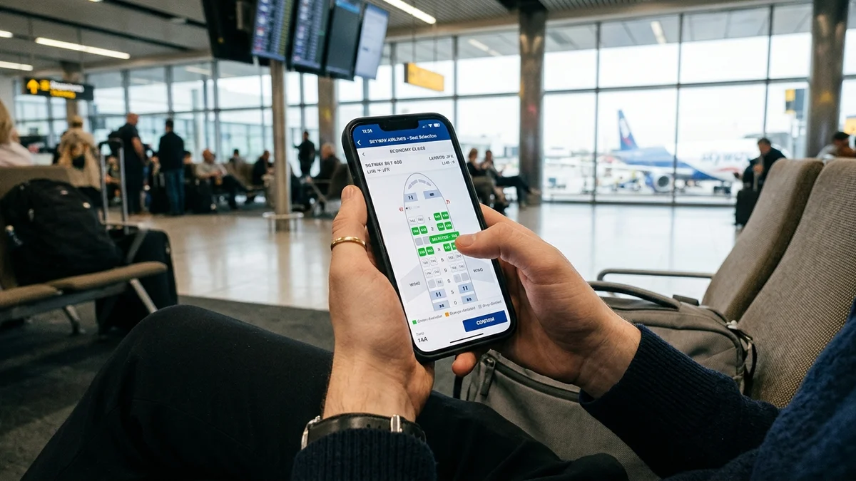 LATAM Mobile App Digital Seat Map Interface