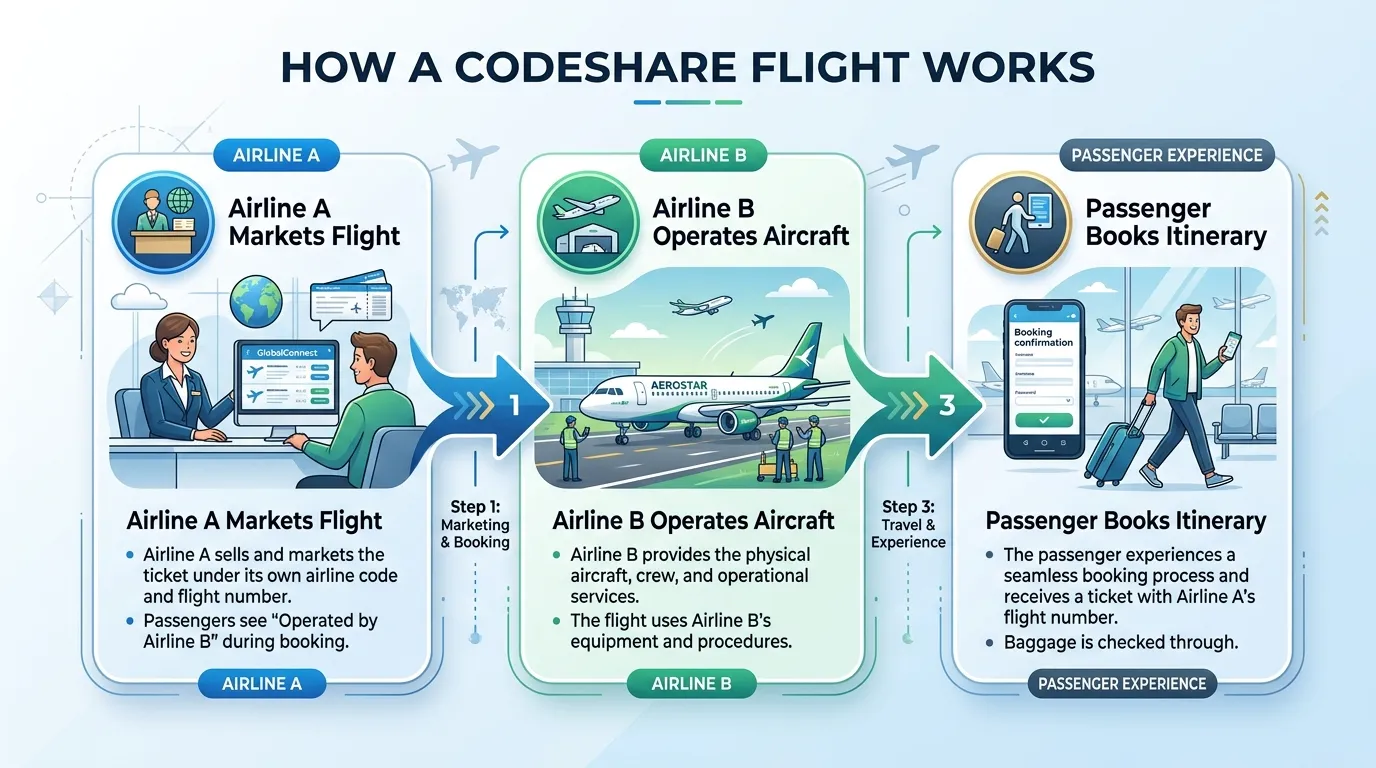 How an online flight booking connects with an airline reservation and check-in process