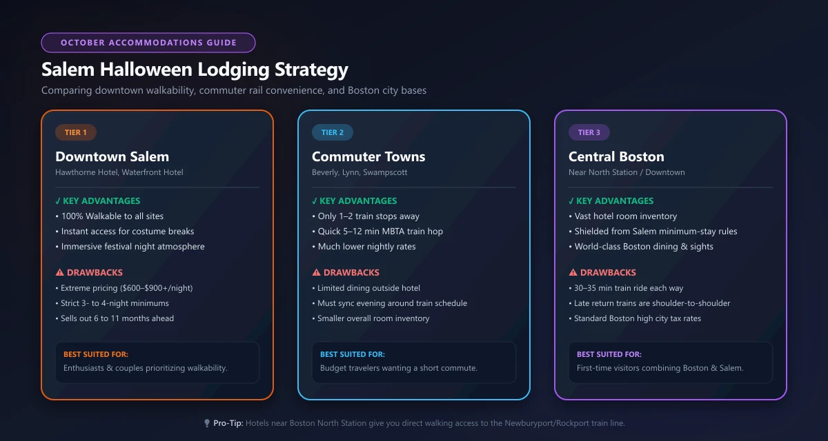 Salem Halloween Lodging Location Strategy Comparison