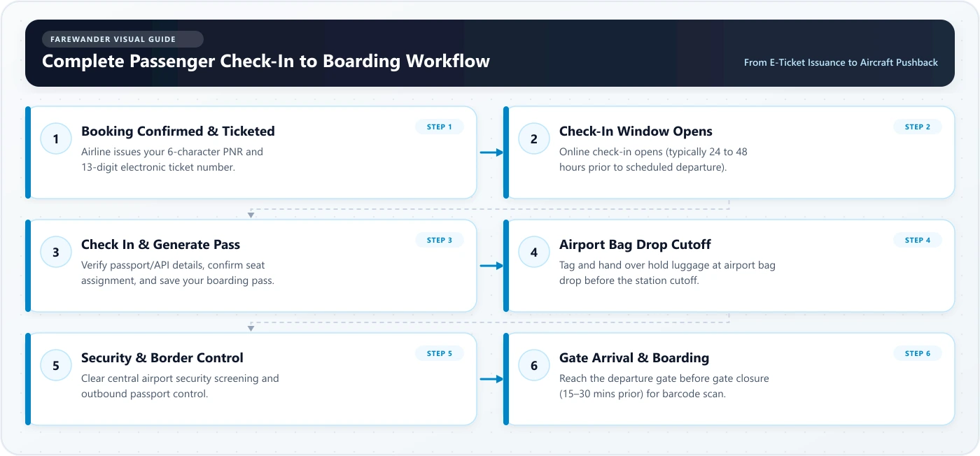 Complete Passenger Check-In to Boarding Workflow
