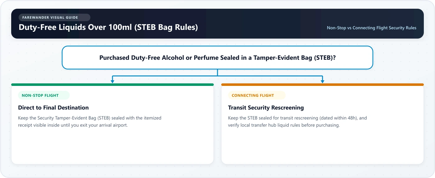 Duty-Free Liquids Over 100ml (STEB Bag Rules)