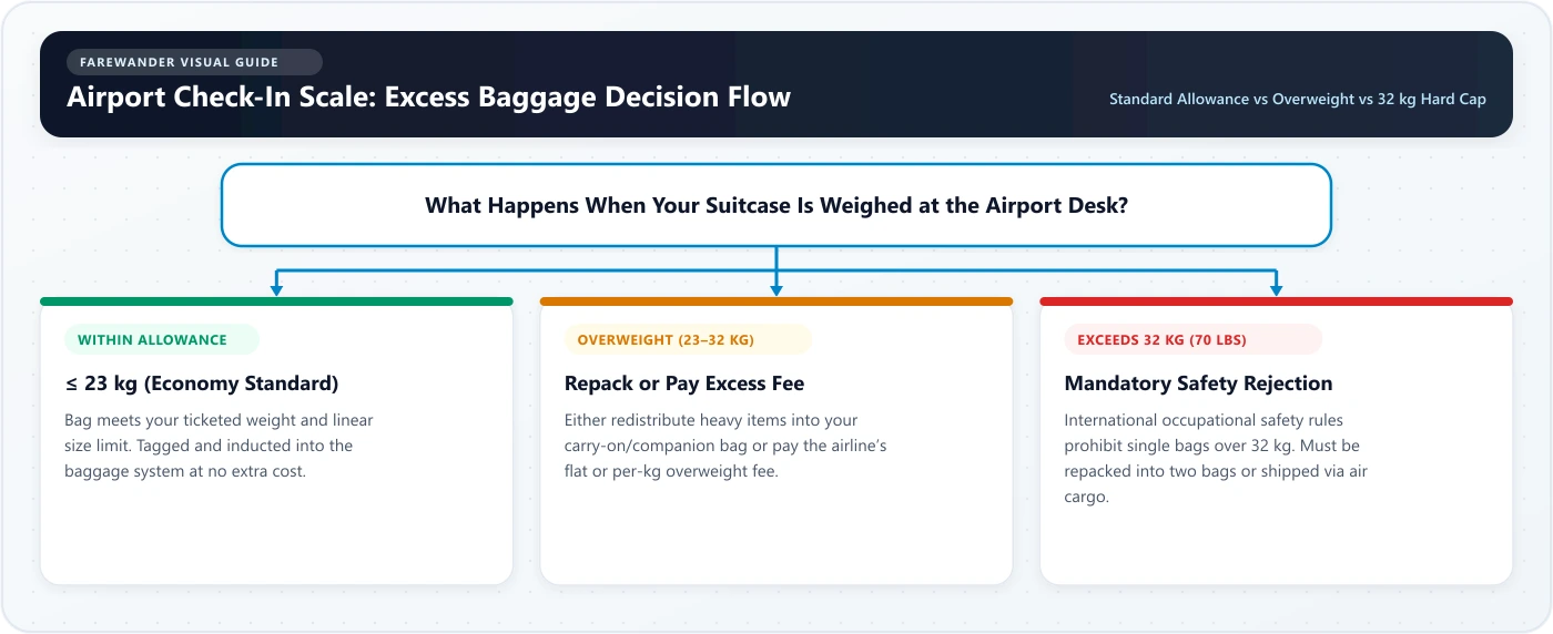 Airport Check-In Scale: Excess Baggage Decision Flow